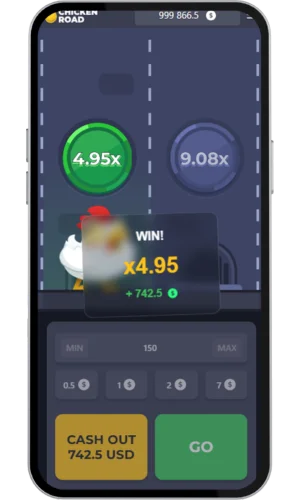 Vinst på x4.95 i Chicken Road