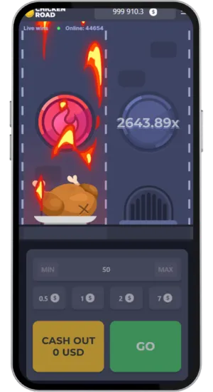 Loss screen showing a burned chicken