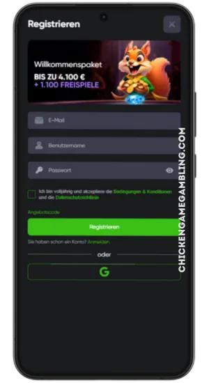 Registrieren und spielen