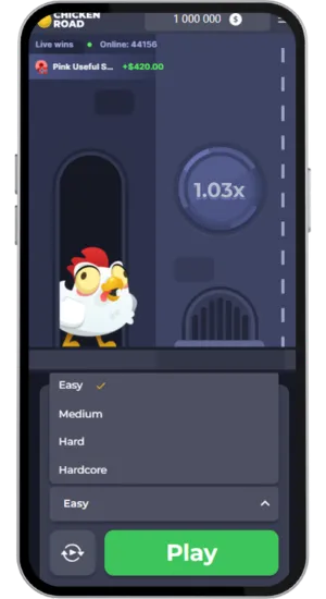 Difficulty levels in Chicken Road