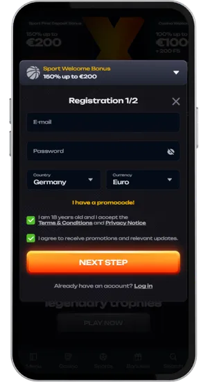 Completing casino registration, verifying identity and funding the balance using a preferred payment method